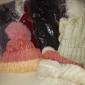 Winter Knitted Hat and Neck Scarf
